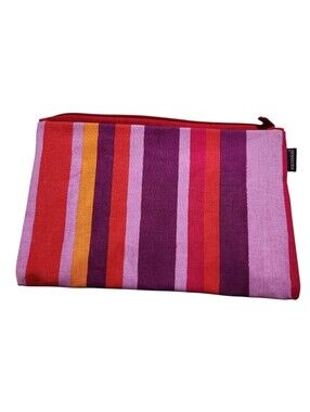 Marimekko Vintage Orange, Lilac Pink Straped Makeup Purse